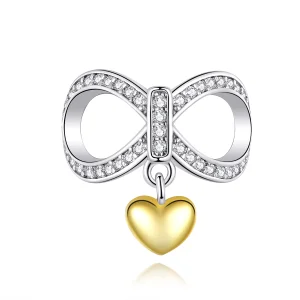 (Bild für) Silber- und vergoldeter „Infinite Love“-Charm im Pandora-Stil - SCC1300