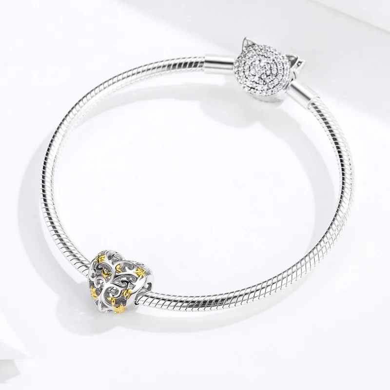 (Bild für) Silber- und vergoldeter Lebensbaum-Charm im Pandora-Stil - SCC1249 - Ansicht 5