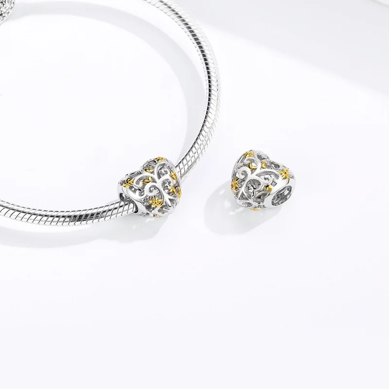 (Bild für) Silber- und vergoldeter Lebensbaum-Charm im Pandora-Stil - SCC1249 - Ansicht 6