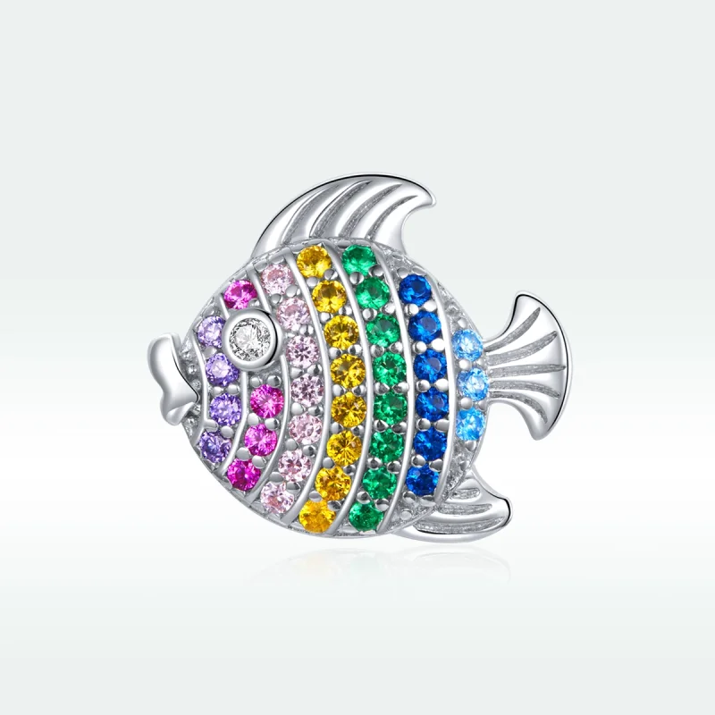 (Bild für) Silberfarbener Fisch-Charm im Pandora-Stil - SCC1803 - Ansicht 5