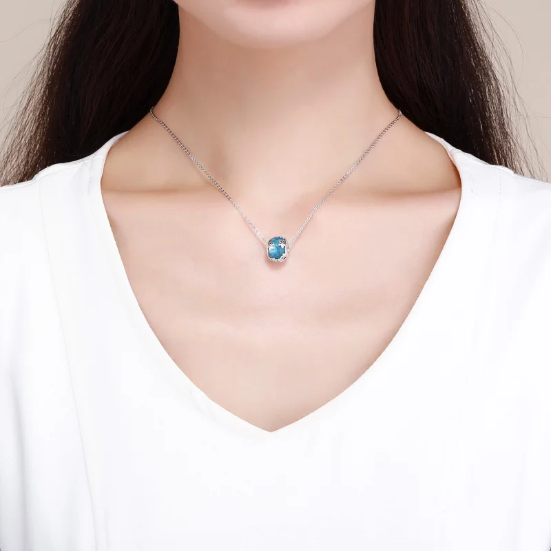(Bild für) Silberner Aquamarin-Charm „Daisy's Confession“ im Pandora-Stil - SCC878 - Ansicht 5