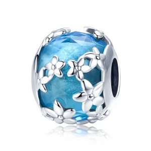 (Bild für) Silberner Aquamarin-Charm „Daisy's Confession“ im Pandora-Stil - SCC878