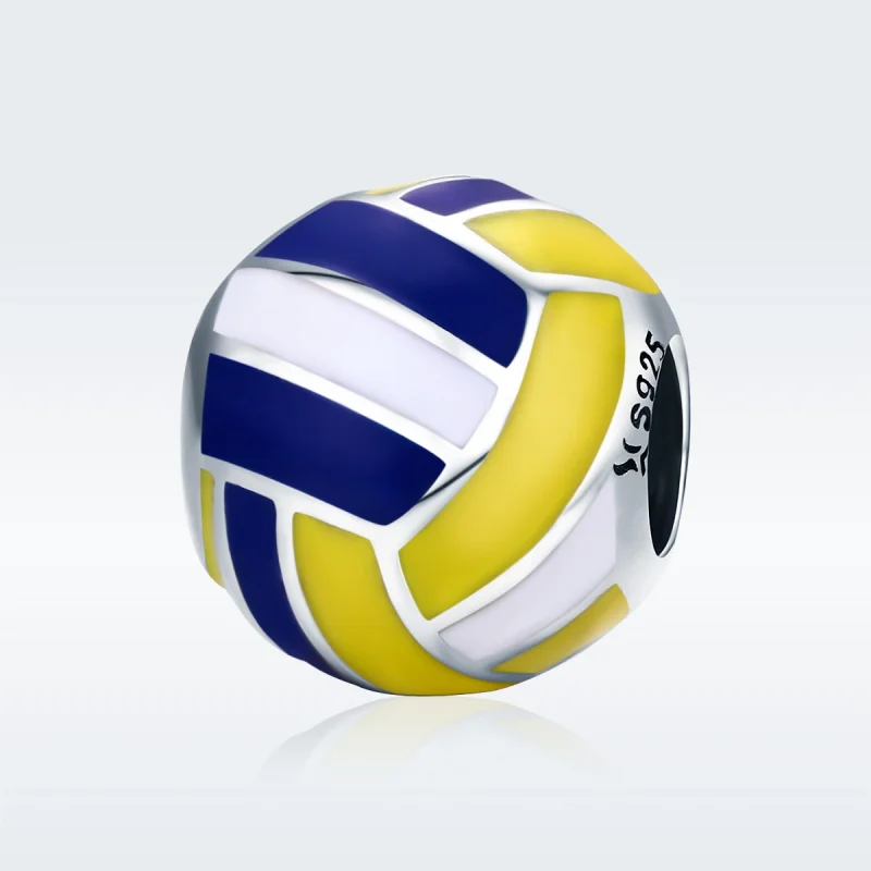 (Bild für) Silberner Beachvolleyball-Charm im Pandora-Stil - SCC448 - Ansicht 2
