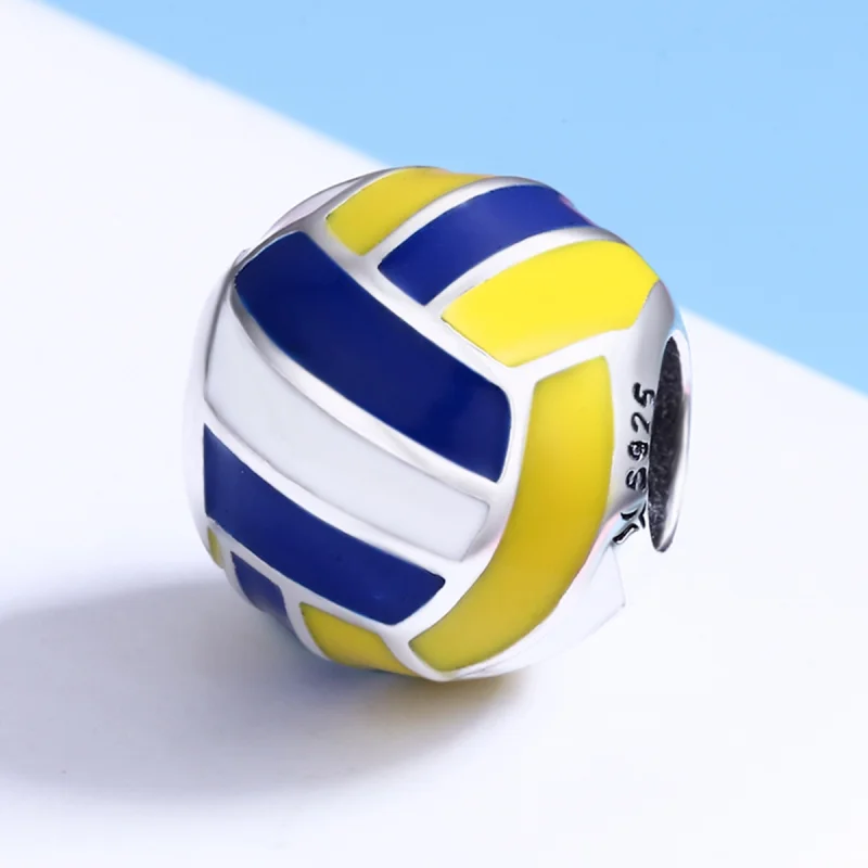 (Bild für) Silberner Beachvolleyball-Charm im Pandora-Stil - SCC448 - Ansicht 4