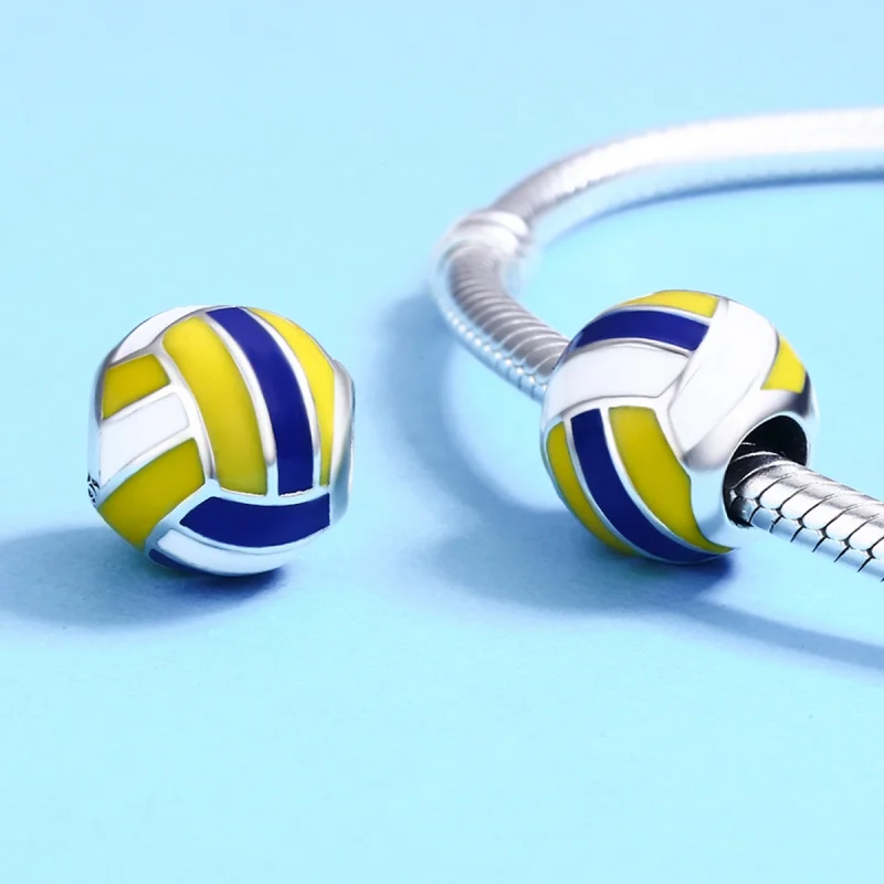(Bild für) Silberner Beachvolleyball-Charm im Pandora-Stil - SCC448 - Ansicht 6