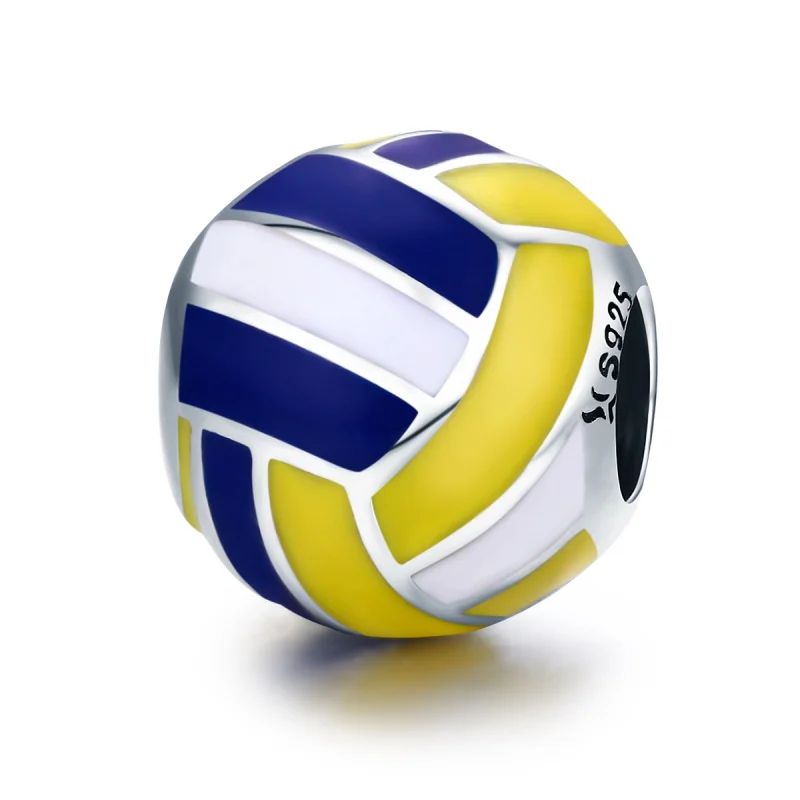 (Bild für) Silberner Beachvolleyball-Charm im Pandora-Stil - SCC448