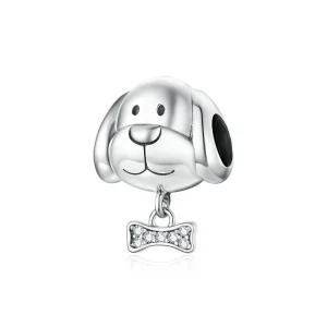 (Bild für) Silberner Beagle-Charm im Pandora-Stil - BSC244
