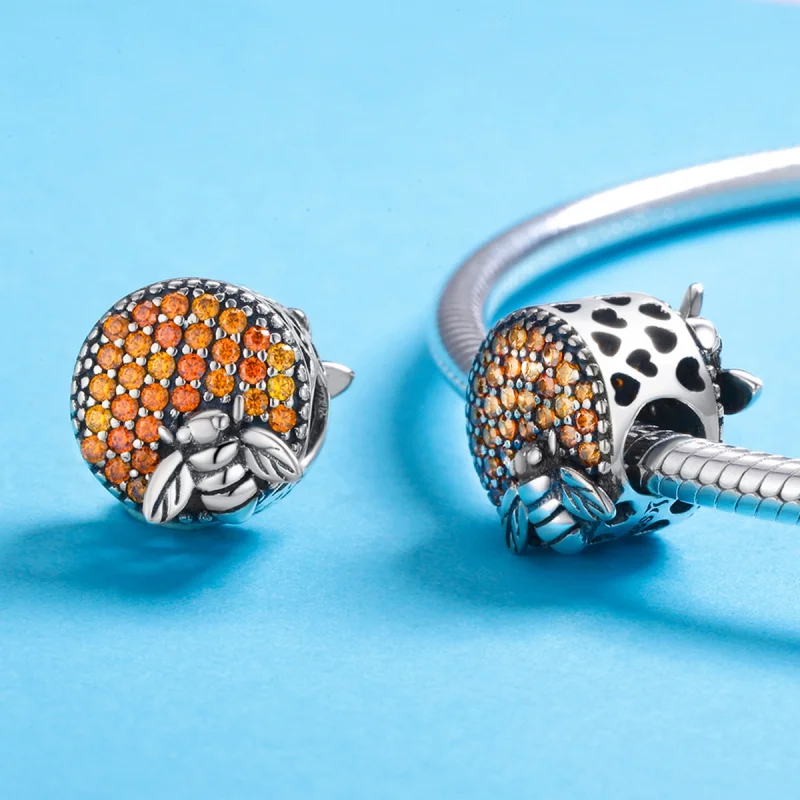 (Bild für) Silberner Bienenhaus-Charm im Pandora-Stil - SCC654 - Ansicht 5