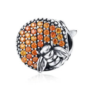 (Bild für) Silberner Bienenhaus-Charm im Pandora-Stil - SCC654