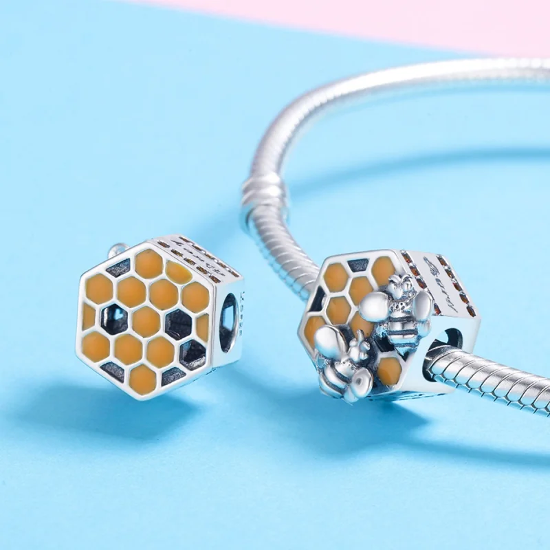 (Bild für) Silberner Bienenstock-Charm im Pandora-Stil - SCC500 - Ansicht 5