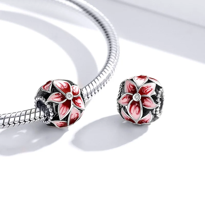 (Bild für) Silberner Blühender Blumen-Charm im Pandora-Stil - SCC1707 - Ansicht 4