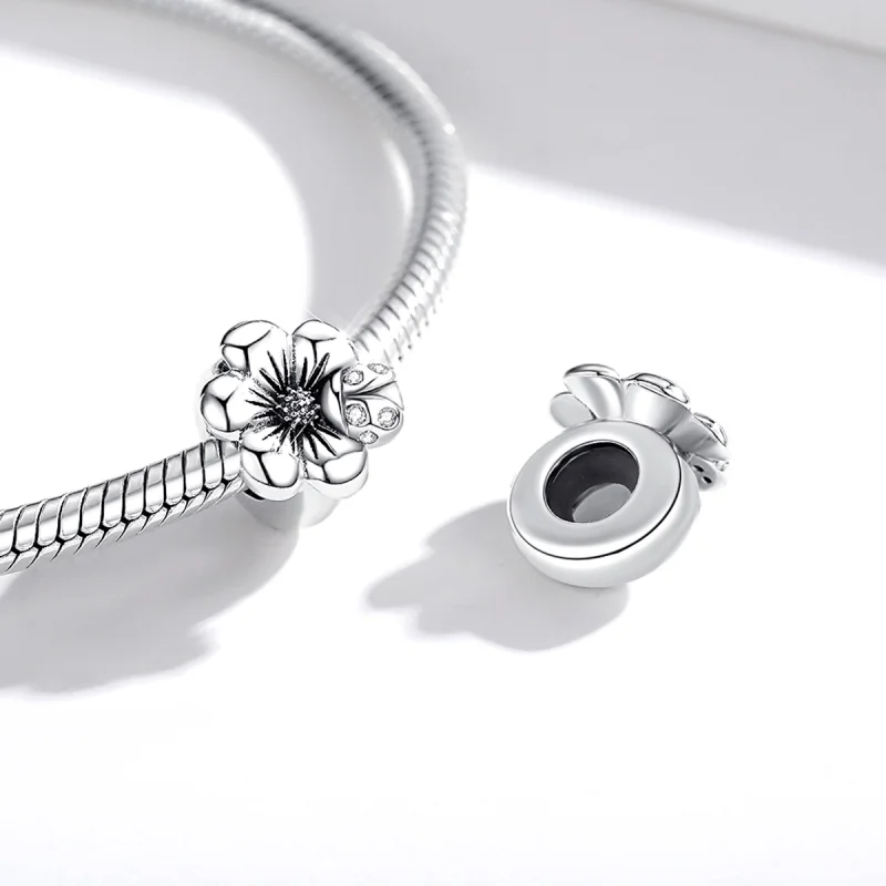 (Bild für) Silberner Blühender Blumen-Charm im Pandora-Stil - SCC1722 - Ansicht 4
