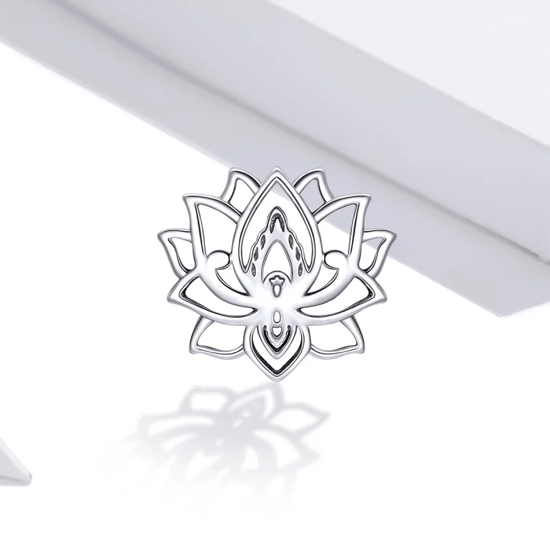 (Bild für) Silberner Blühender Lotus-Charm im Pandora-Stil - SCC1724 - Ansicht 2