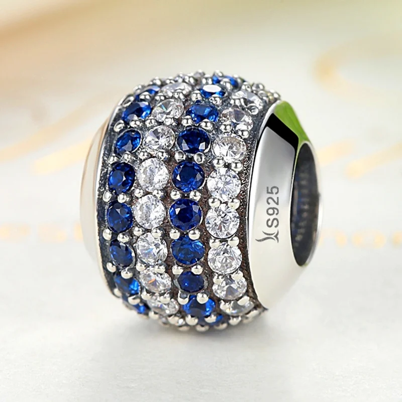 (Bild für) Silberner Blue Coast-Charm im Pandora-Stil - SCC104 - Ansicht 2