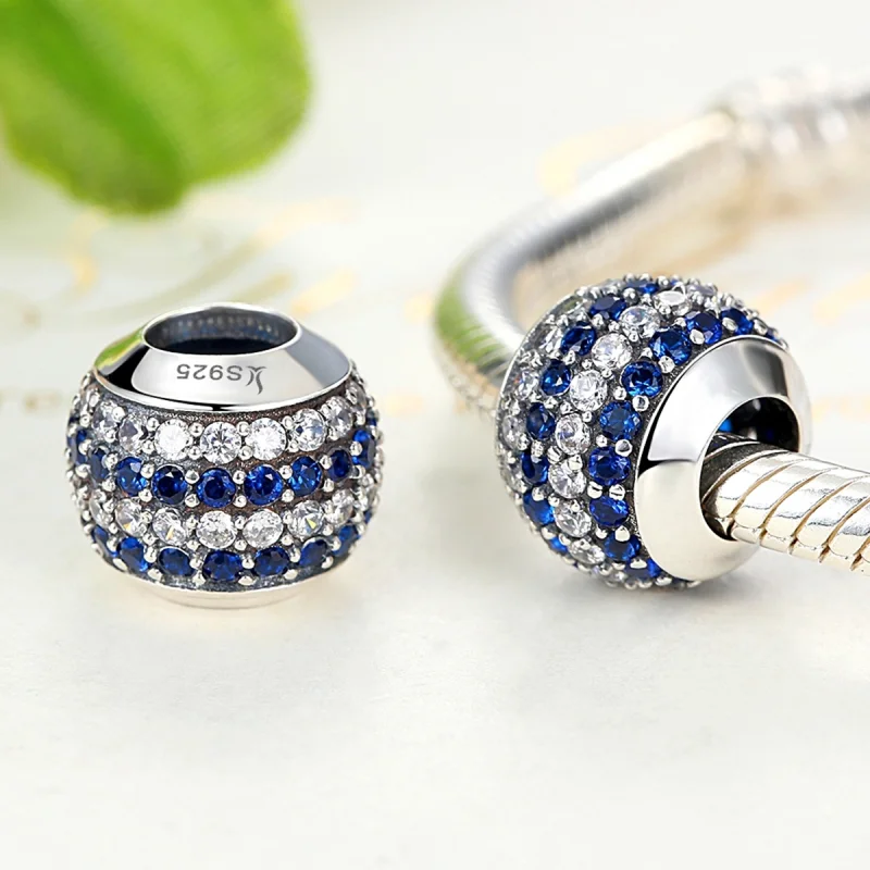 (Bild für) Silberner Blue Coast-Charm im Pandora-Stil - SCC104 - Ansicht 3