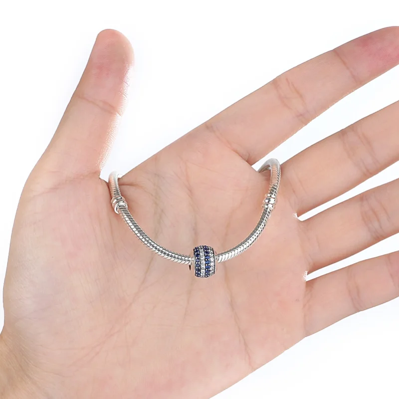 (Bild für) Silberner Blue Coast-Charm im Pandora-Stil - SCC104 - Ansicht 4