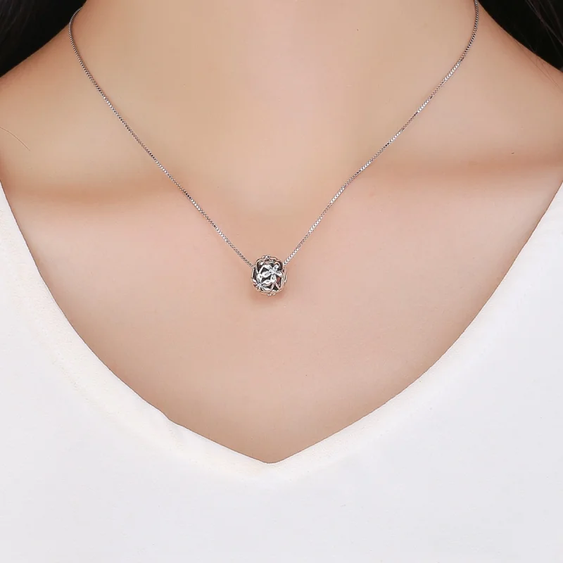 (Bild für) Silberner Blumen-Charm im Pandora-Stil - SCC729 - Ansicht 5