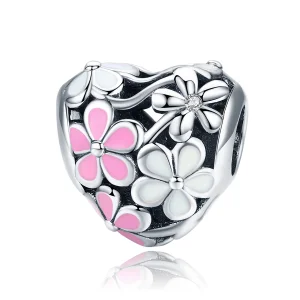 (Bild für) Silberner Blumen-Segen-Charm im Pandora-Stil - SCC761