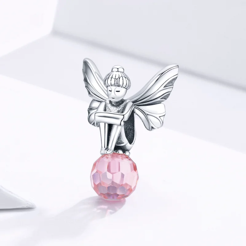 (Bild für) Silberner Blumenelfen-Charm im Pandora-Stil - SCC1483 - Ansicht 2