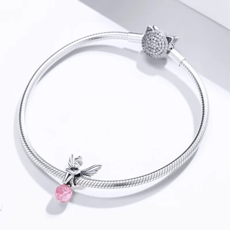 (Bild für) Silberner Blumenelfen-Charm im Pandora-Stil - SCC1483 - Ansicht 3