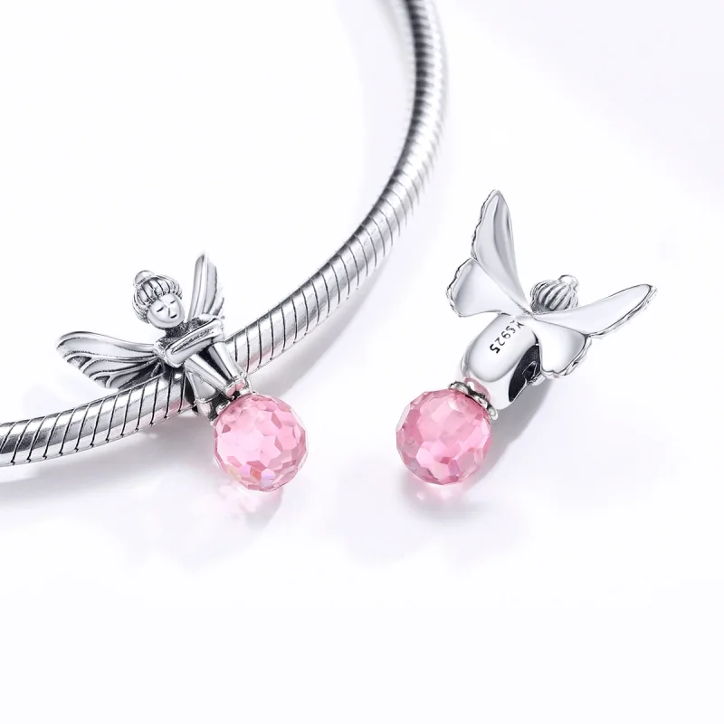 (Bild für) Silberner Blumenelfen-Charm im Pandora-Stil - SCC1483 - Ansicht 4