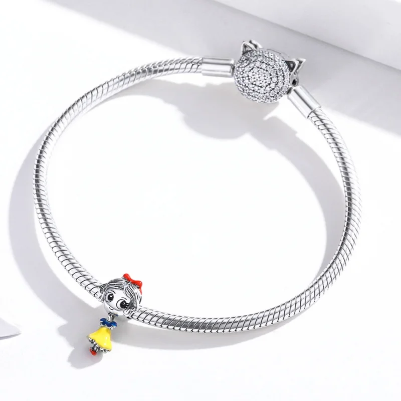 (Bild für) Silberner Charm „Kleine Prinzessin“ im Pandora-Stil - SCC1814 - Ansicht 3