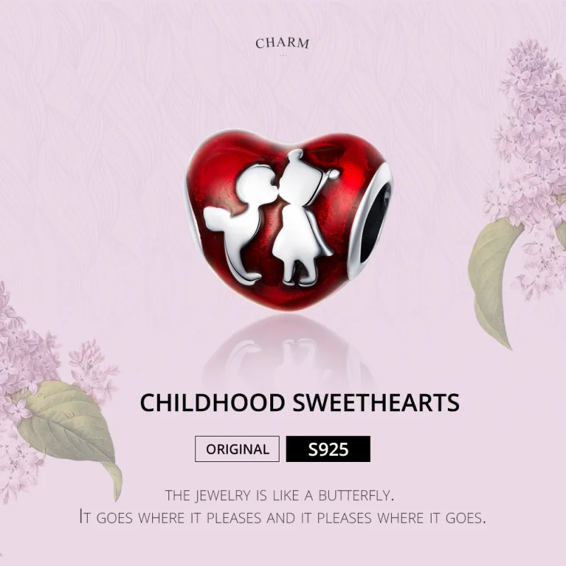 (Bild für) Silberner Childhood Sweethearts-Charm im Pandora-Stil - SCC1187 - Ansicht 2