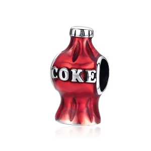 (Bild für) Silberner Coca-Cola-Charm im Pandora-Stil - SCC1159
