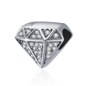 (Bild für) Silberner Diamant-Liebesanhänger im Pandora-Stil - SCC397