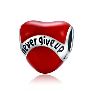 (Bild für) Silberner „Don't Give Up“-Charm im Pandora-Stil - SCC808