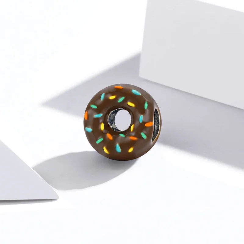 (Bild für) Silberner Donut-Charm im Pandora-Stil - SCC1820 - Ansicht 2