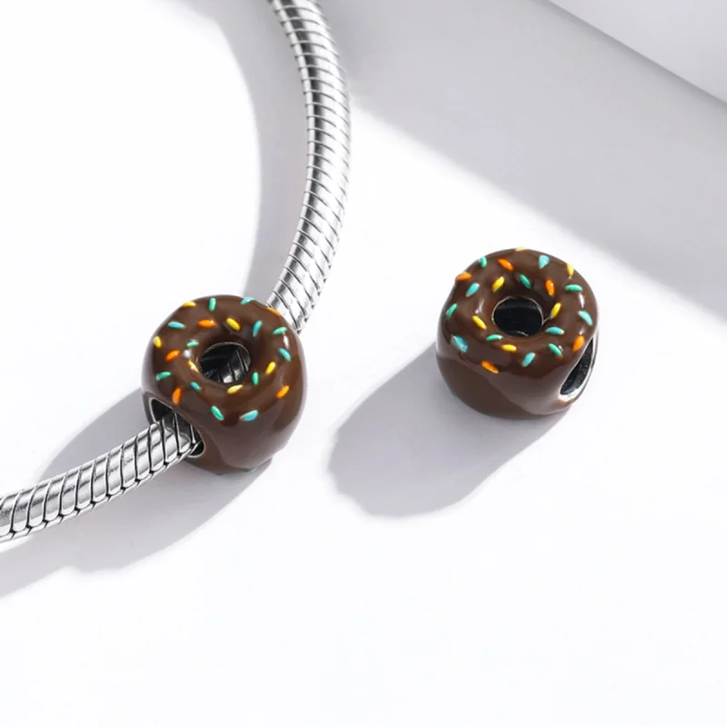(Bild für) Silberner Donut-Charm im Pandora-Stil - SCC1820 - Ansicht 4