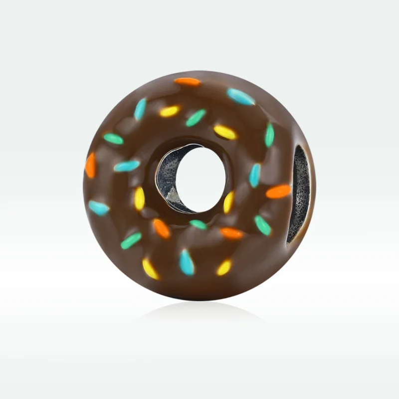 (Bild für) Silberner Donut-Charm im Pandora-Stil - SCC1820 - Ansicht 5