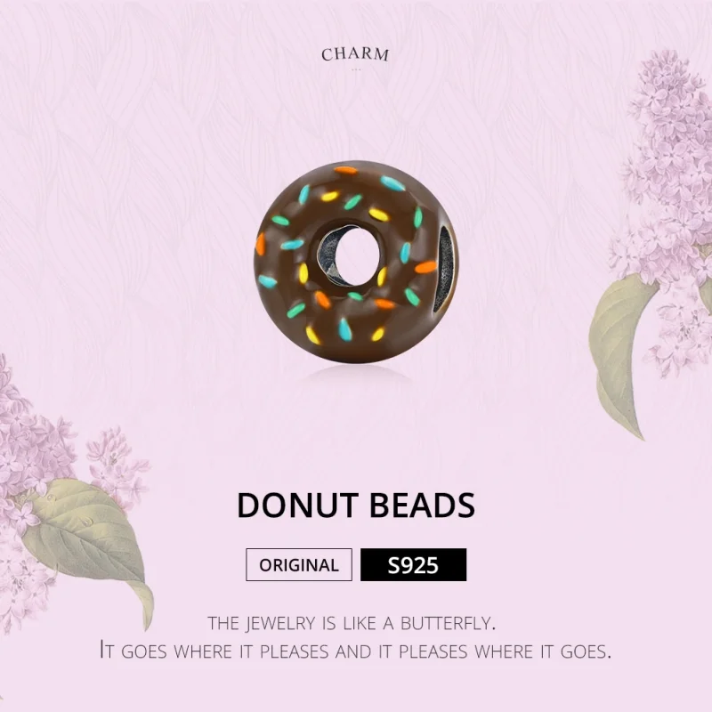 (Bild für) Silberner Donut-Charm im Pandora-Stil - SCC1820 - Ansicht 6