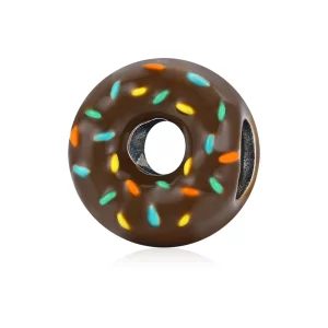 (Bild für) Silberner Donut-Charm im Pandora-Stil - SCC1820