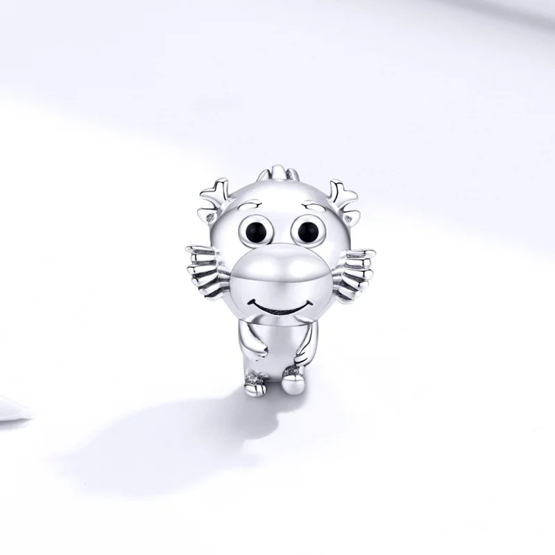 (Bild für) Silberner Drache-Baby-Charm im Pandora-Stil - SCC1489 - Ansicht 2