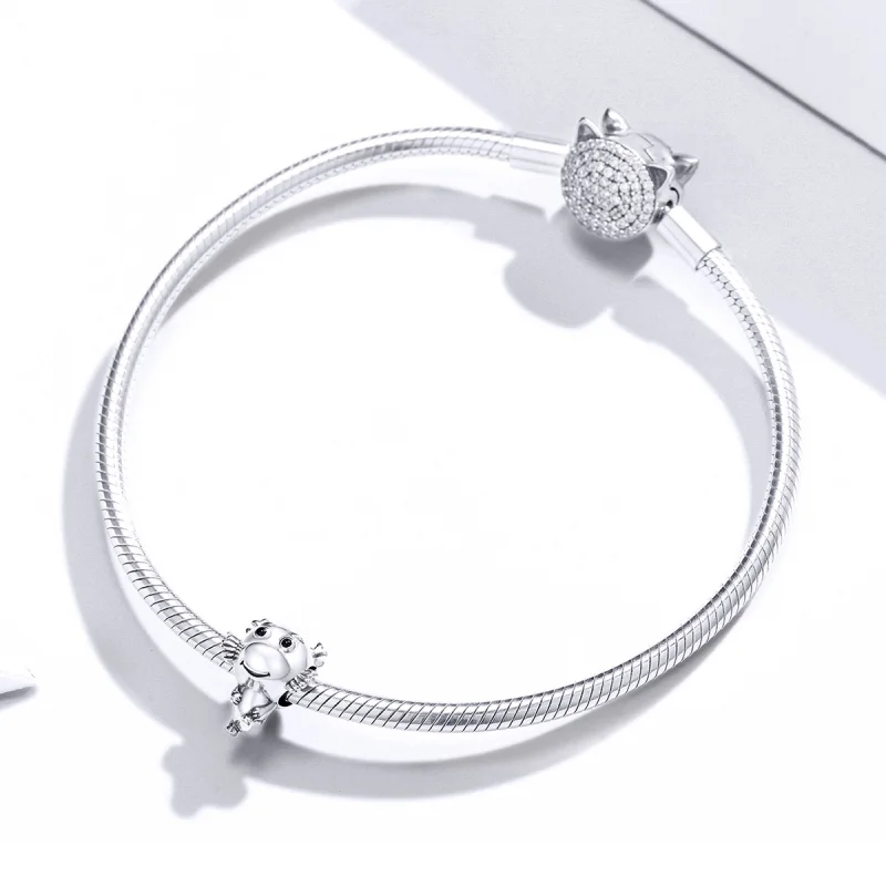 (Bild für) Silberner Drache-Baby-Charm im Pandora-Stil - SCC1489 - Ansicht 3