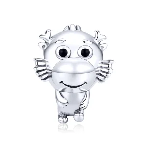 (Bild für) Silberner Drache-Baby-Charm im Pandora-Stil - SCC1489