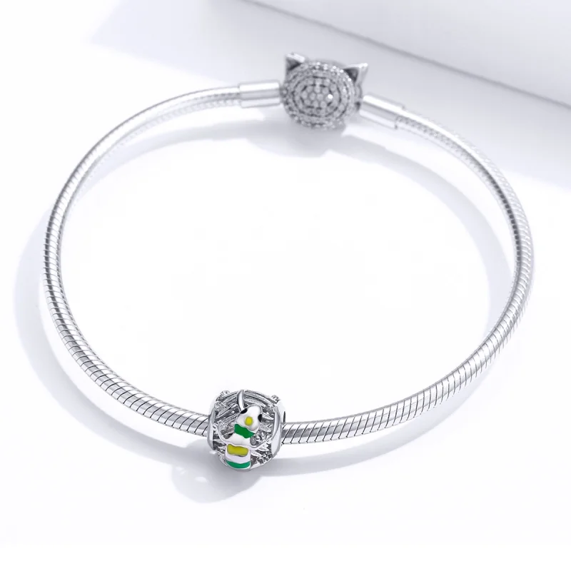 (Bild für) Silberner Eidechsen-Charm im Pandora-Stil - BSC199 - Ansicht 3