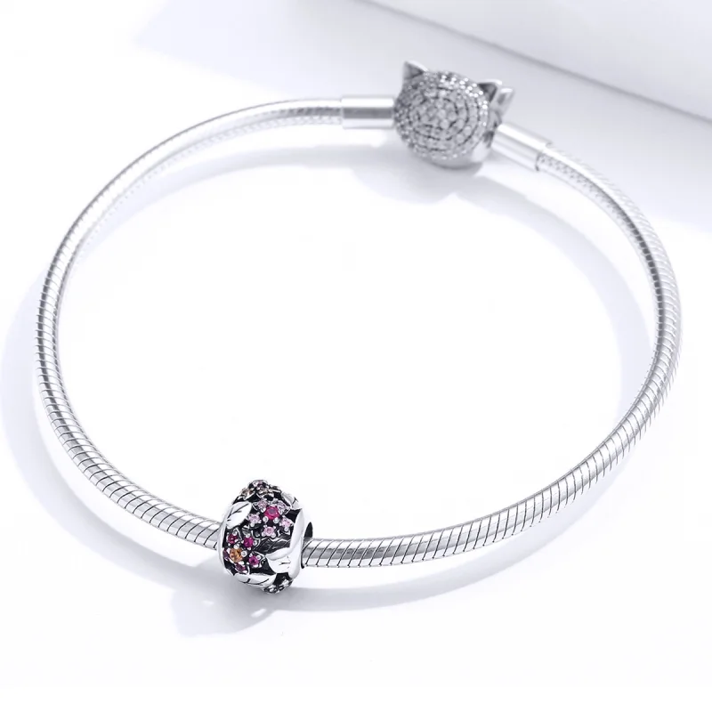 (Bild für) Silberner eleganter Kirschblüten-Charm im Pandora-Stil - SCC1446 - Ansicht 3