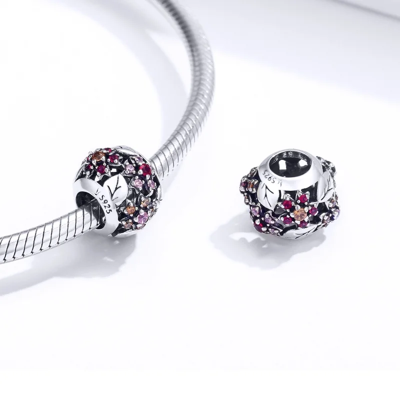 (Bild für) Silberner eleganter Kirschblüten-Charm im Pandora-Stil - SCC1446 - Ansicht 4