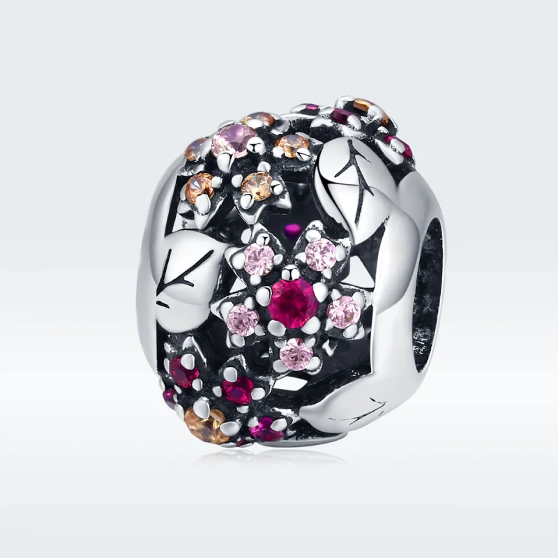 (Bild für) Silberner eleganter Kirschblüten-Charm im Pandora-Stil - SCC1446 - Ansicht 5
