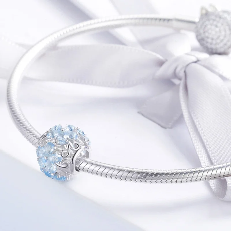 (Bild für) Silberner eleganter Schneeflocken-Charm im Pandora-Stil - SCC941 - Ansicht 3