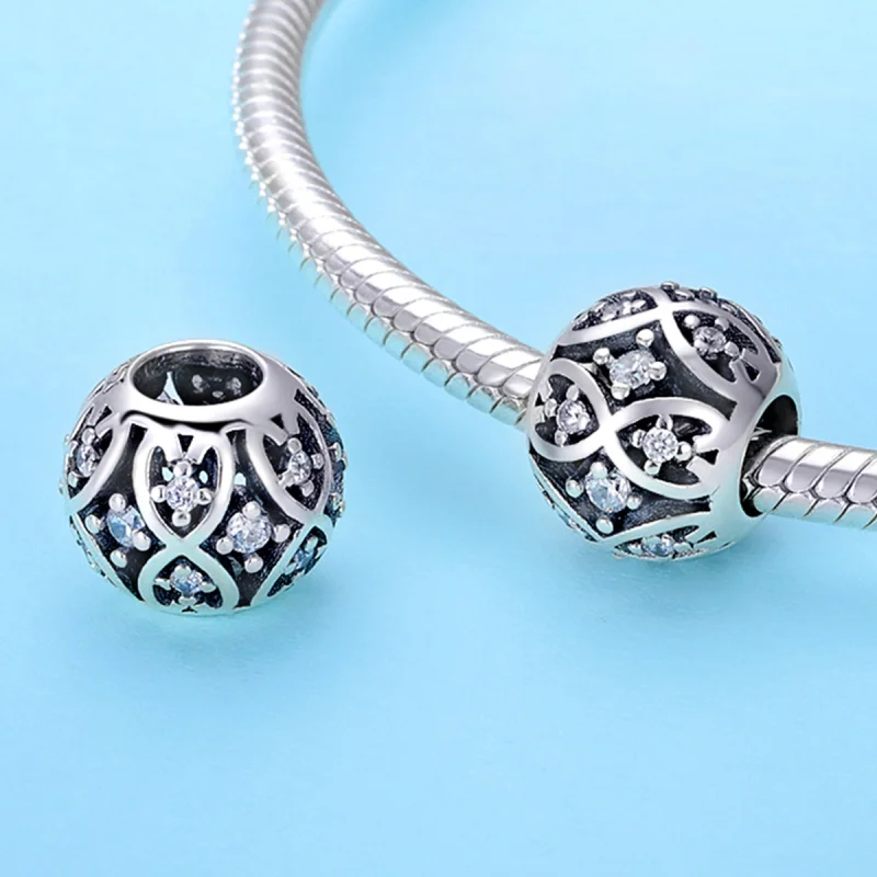 (Bild für) Silberner Eleganz-Charm im Pandora-Stil - SCC732 - Ansicht 2