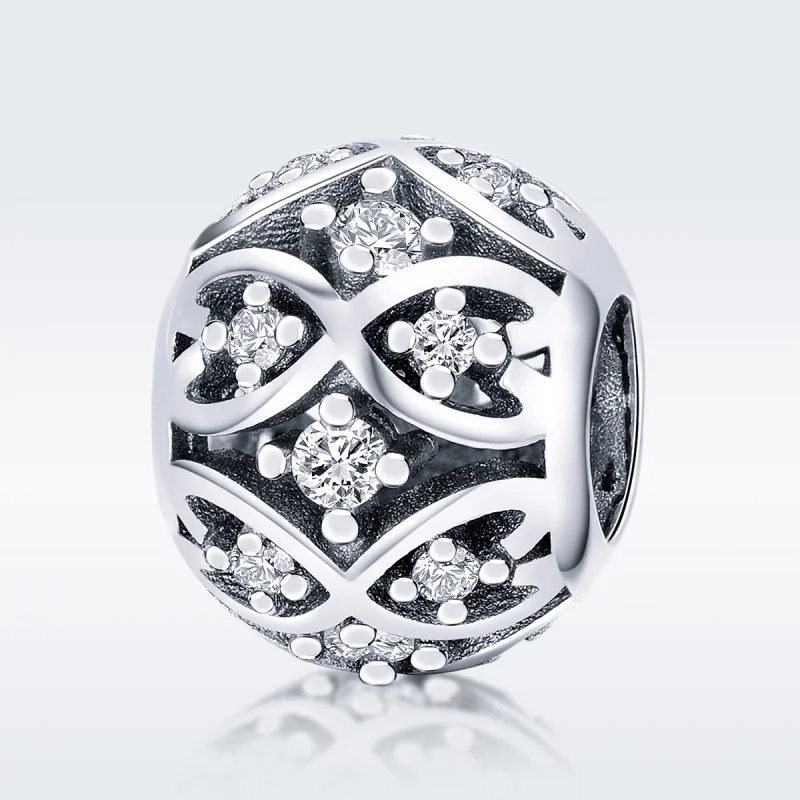 (Bild für) Silberner Eleganz-Charm im Pandora-Stil - SCC732 - Ansicht 3