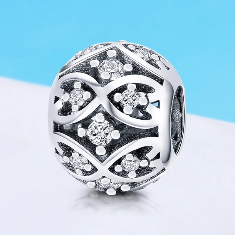(Bild für) Silberner Eleganz-Charm im Pandora-Stil - SCC732 - Ansicht 4