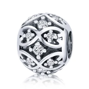 (Bild für) Silberner Eleganz-Charm im Pandora-Stil - SCC732
