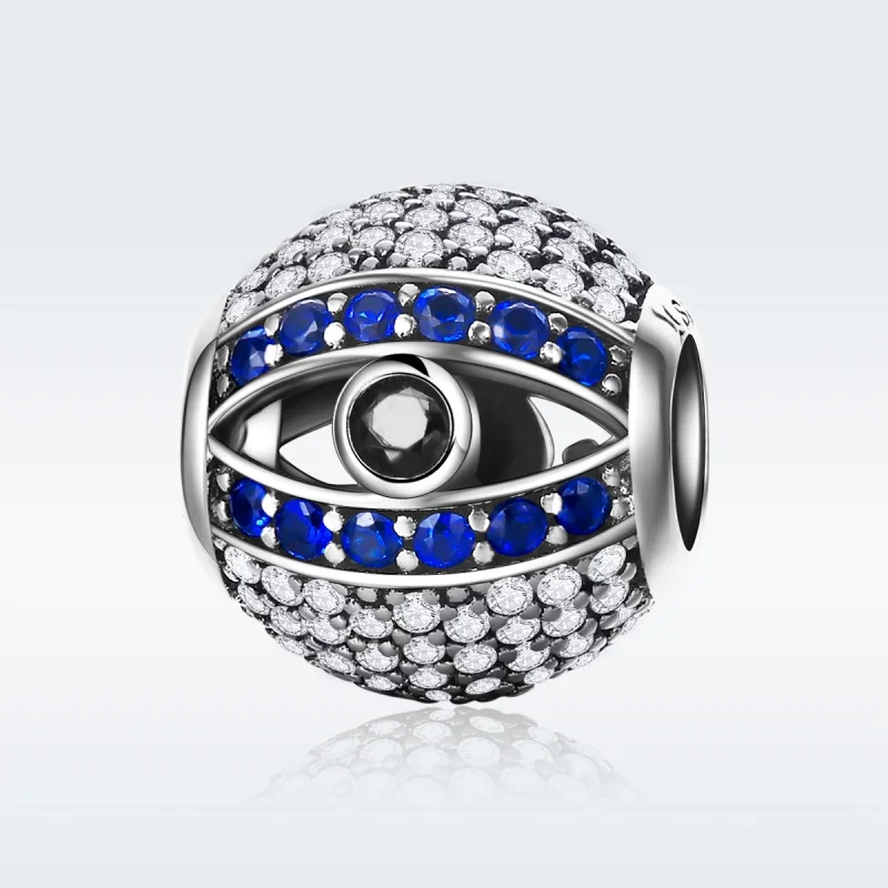 (Bild für) Silberner Evil-Eye-Charm im Pandora-Stil - SCC172 - Ansicht 2