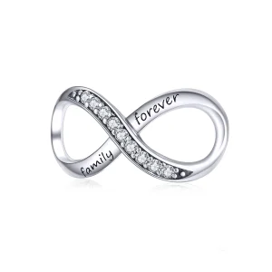 (Bild für) Silberner „Family Forever“-Charm im Pandora-Stil - SCC1146