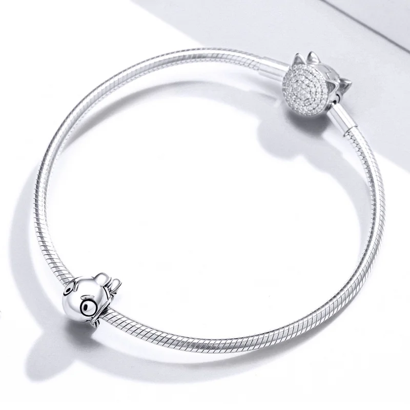 (Bild für) Silberner Fisch-Charm mit großen Augen im Pandora-Stil - SCC1477 - Ansicht 3
